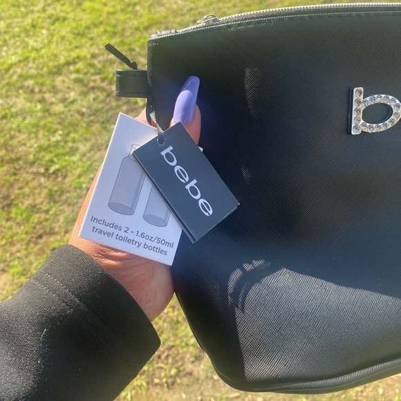 BEBE black and bling travel bag , NWT - Picture 14 of 14